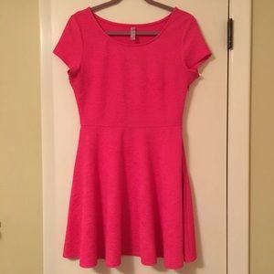 Hot Pink Skater Style Dress